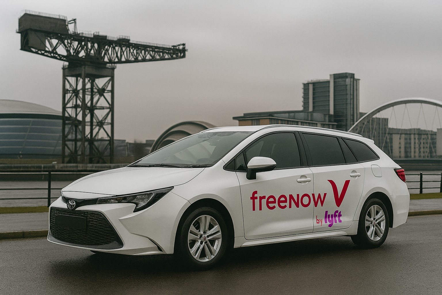 FreeNow cars across Glasgow